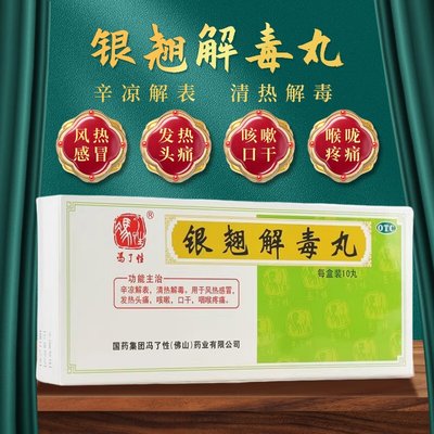 【佛山】银翘解毒丸9g*10丸/盒咳嗽风热感冒清热解毒口干头痛