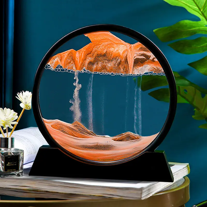 欧式客厅3D流沙画装饰画办公室创意沙漏家居酒柜流沙画摆件礼品图片