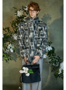 介尺JIECHI「风华映川」小众设计感休闲宽松外套可拆卸夹克外套男