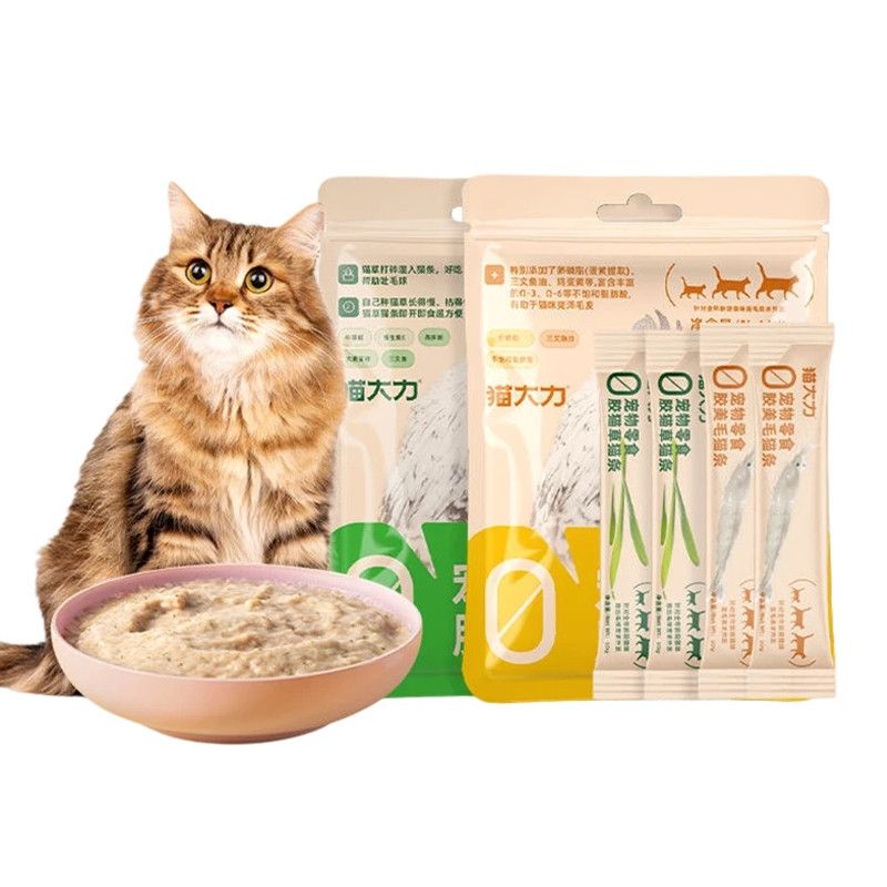 猫大力·猫条猫粮猫零食排毛美毛猫条亮毛温和排毛湿粮50支图片
