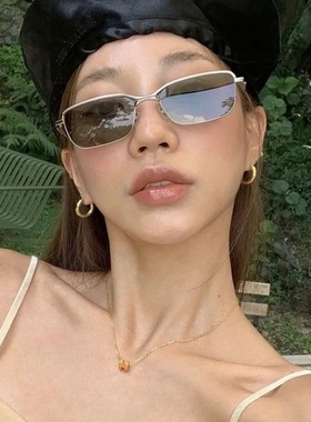 复古窄框gm墨镜女款小脸