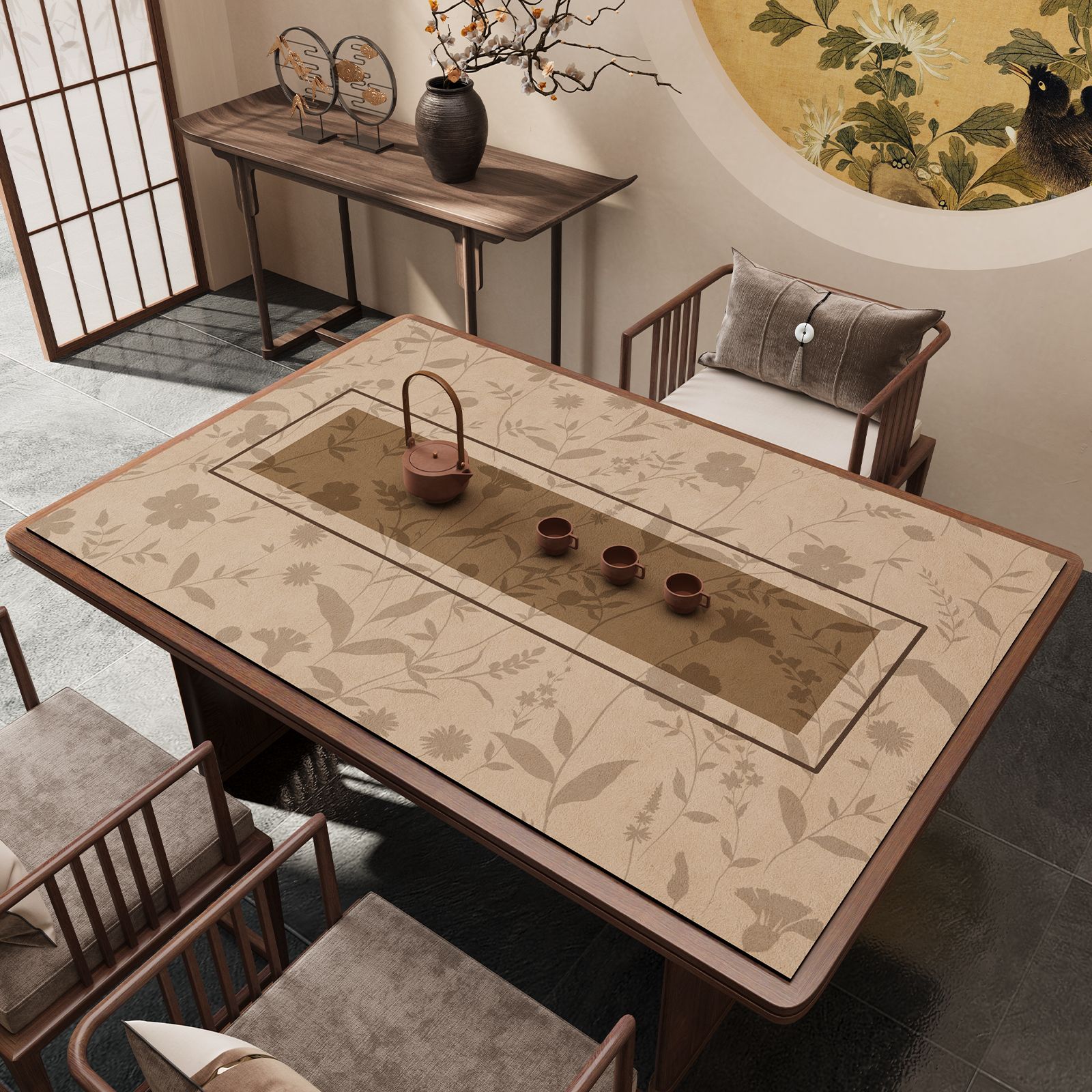 轻奢高级感吸水防滑桌面保护垫子免洗矽藻泥桌布耐磨茶几垫餐桌垫