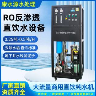 商用净水器奶茶店0.25吨反渗透设备大流量商务直饮纯水机净水设备