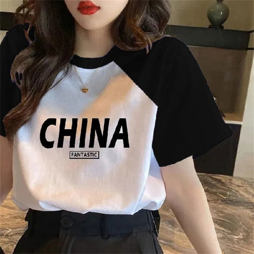 宽松百搭纯棉短袖t恤女
