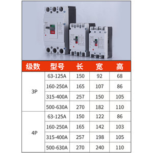 塑壳断路CM器1三相四线NM1空气开关160A250A100A400A200A630A125A