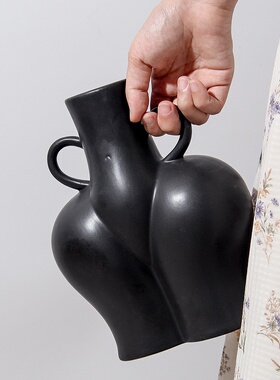 乐梦ins北欧人体花瓶陶瓷摆件家居装饰器皿艺术插花花器鲜花水养