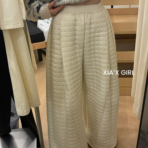 XIA夏夏-阔腿九分两穿裤保暖不显臃肿大阔腿藏肉休闲裤FC2070-2D