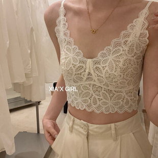 XIA夏夏-心羽柔不扎肤细腻触感自带胸垫镂空抹胸美背内衣HS37649