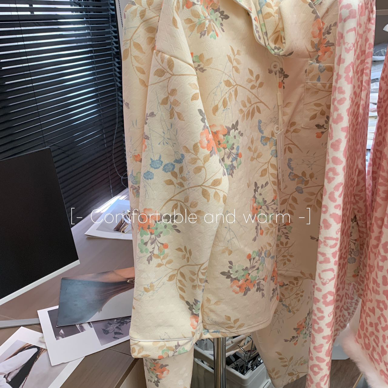 XIA夏夏-棉睡衣秋冬新款可出门宽松家居服睡衣套装(送眼罩)FC8378