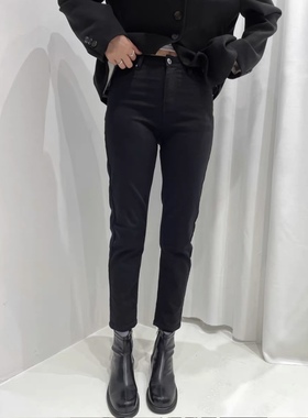 2025年widelia家韩版女装修身显瘦气质百搭牛仔裤神裤小黑裤w0523
