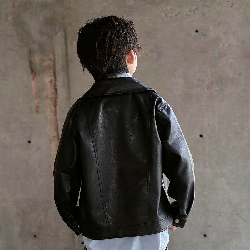 男童外套皮衣春秋季2026新款儿童帅气机车服夹克中大童韩版上衣潮