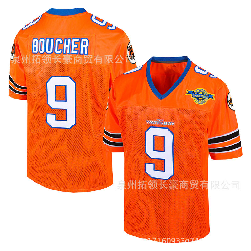 남자와 여자를위한 같은 스타일 BOUCHER  9 야외 제품 홀리데이 파티 힙합 레트로 저지 축구 유니폼 럭비