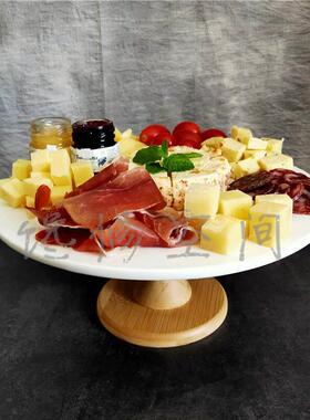 香奶酪拼盘一站齐。黄波切达奶草高达奶油酪蜂蜜果酱SLN腿香肠火