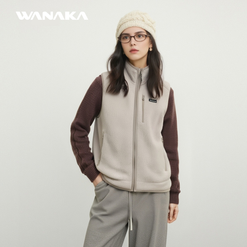 UTP2羊羔绒马甲 加厚保暖摇粒绒户外跑步抓绒休闲衣男女同款冬季