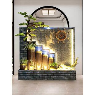 开 业礼品水幕墙流水墙乔迁摆件风轮流水屏风花园庭院装饰品隔断