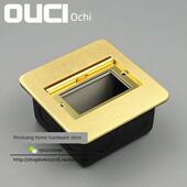 Ochi隐藏全铜接地插头单门隐藏接地插座空机架可配置128个模块