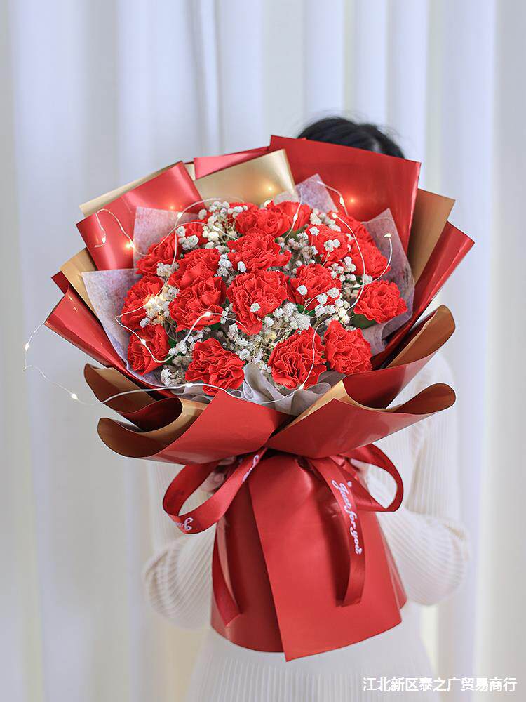母亲节生日礼物康乃馨仿真香皂永生花满天星干花束送妈妈老师长辈