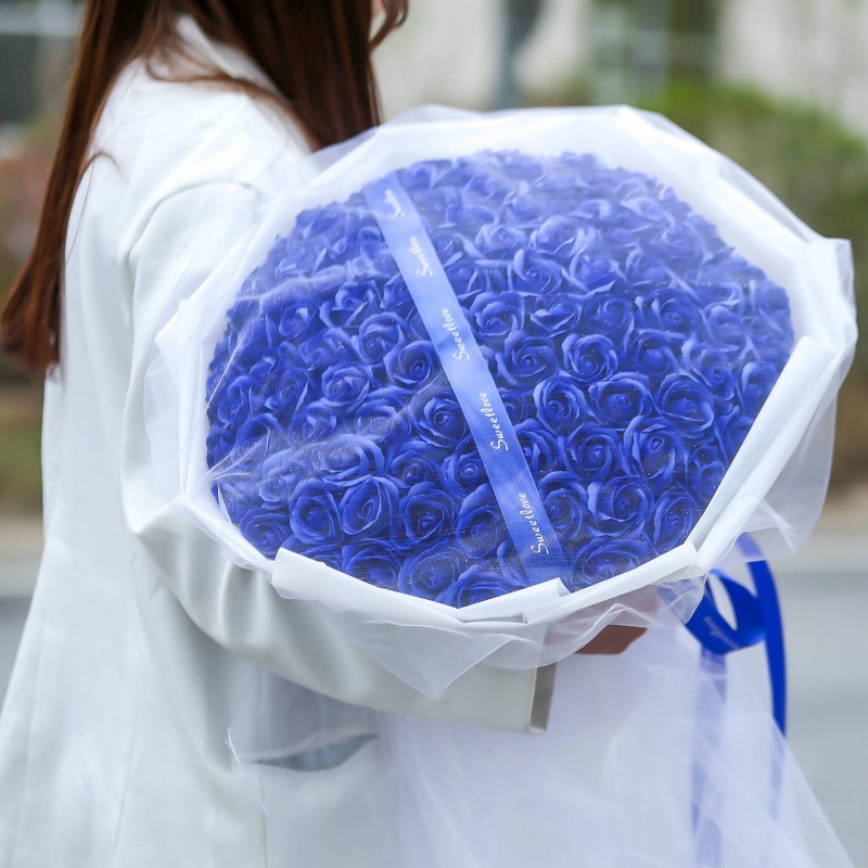 手工花束成品大款99朵玫瑰香皂花七夕礼物送女友闺蜜老师生日