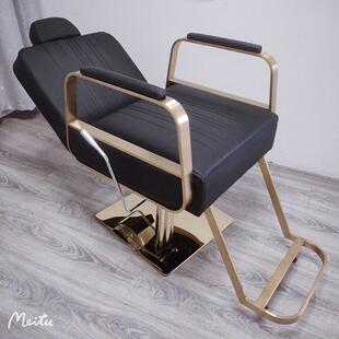 网红美发椅子发廊专用可放倒刮胡子烫染椅可升降旋转理发椅剪发椅