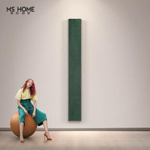 竖版细长条客厅挂画现代抽象入户玄关装饰画高级背景墙侘寂风挂画