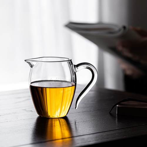 耐热玻璃公道杯把手茶海功夫茶具配件分茶器家用匀杯公平杯