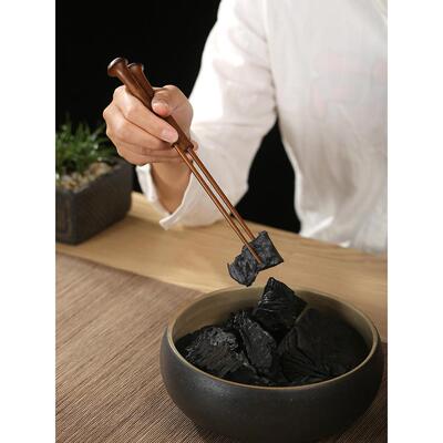 手工筇竹围炉煮茶具零配件火箸茶勺茶针火钵碳夹橄榄碳火钳夹家用