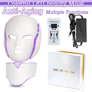 7 Colors Light LED Facial Mask with Neck Face Care Treatment