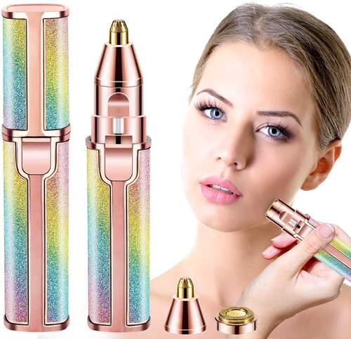 2 IN 1 Rechargeable Electric Eyebrow Trimmer Epilator Female