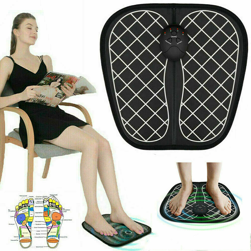 Electric Foot Massager Pad Feet Muscle Stimulator Foot Massa