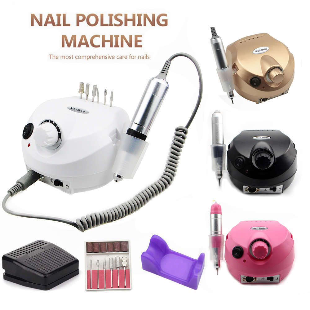 Nail Drill Machine 35000RPM Pro Manicure Machine Apparatus F 彩妆/香水/美妆工具 美甲工具 原图主图