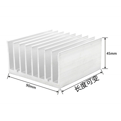 散热器90x45毫米银色铝制用于