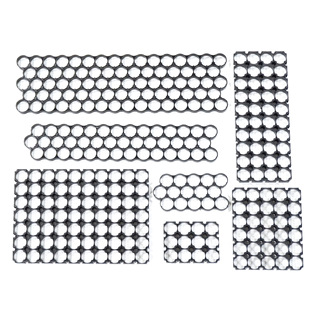 波浪形21700锂电池直排5并13串/错位支架21700电芯固定座阻燃材料