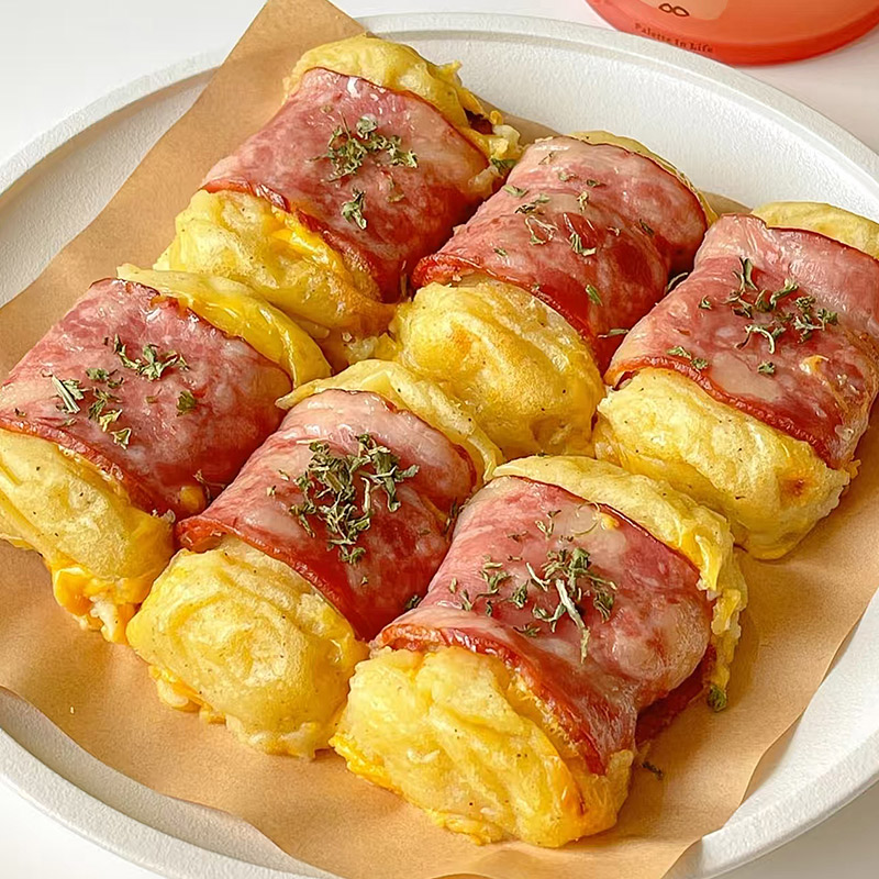土豆泥芝士培根卷早餐加热即食懒人速食土豆泥芝士冷冻半成品食品
