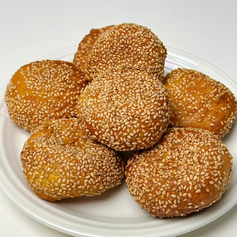 南瓜芝麻麻薯饼馅饼煎饼营养懒人早餐传统糕点半成品速冻食品