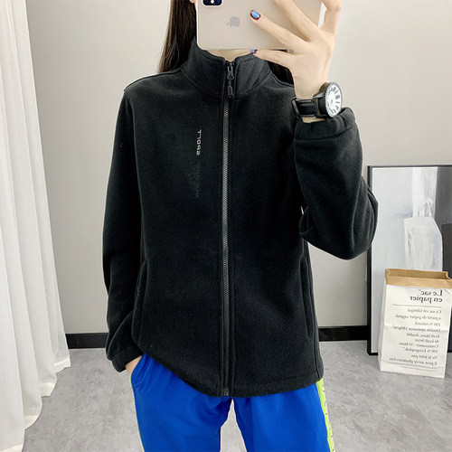 YG户外抓绒衣女秋冬加厚加绒保暖摇粒绒外套防风冲锋衣内胆夹克女