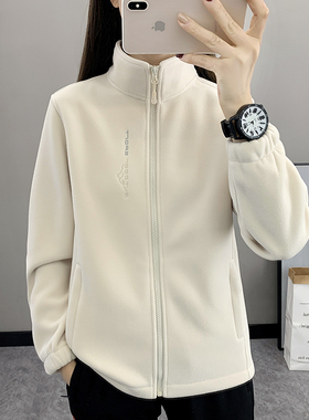 YG户外抓绒衣外套女2025新款秋冬抗静电保暖加厚摇粒绒冲锋衣内胆