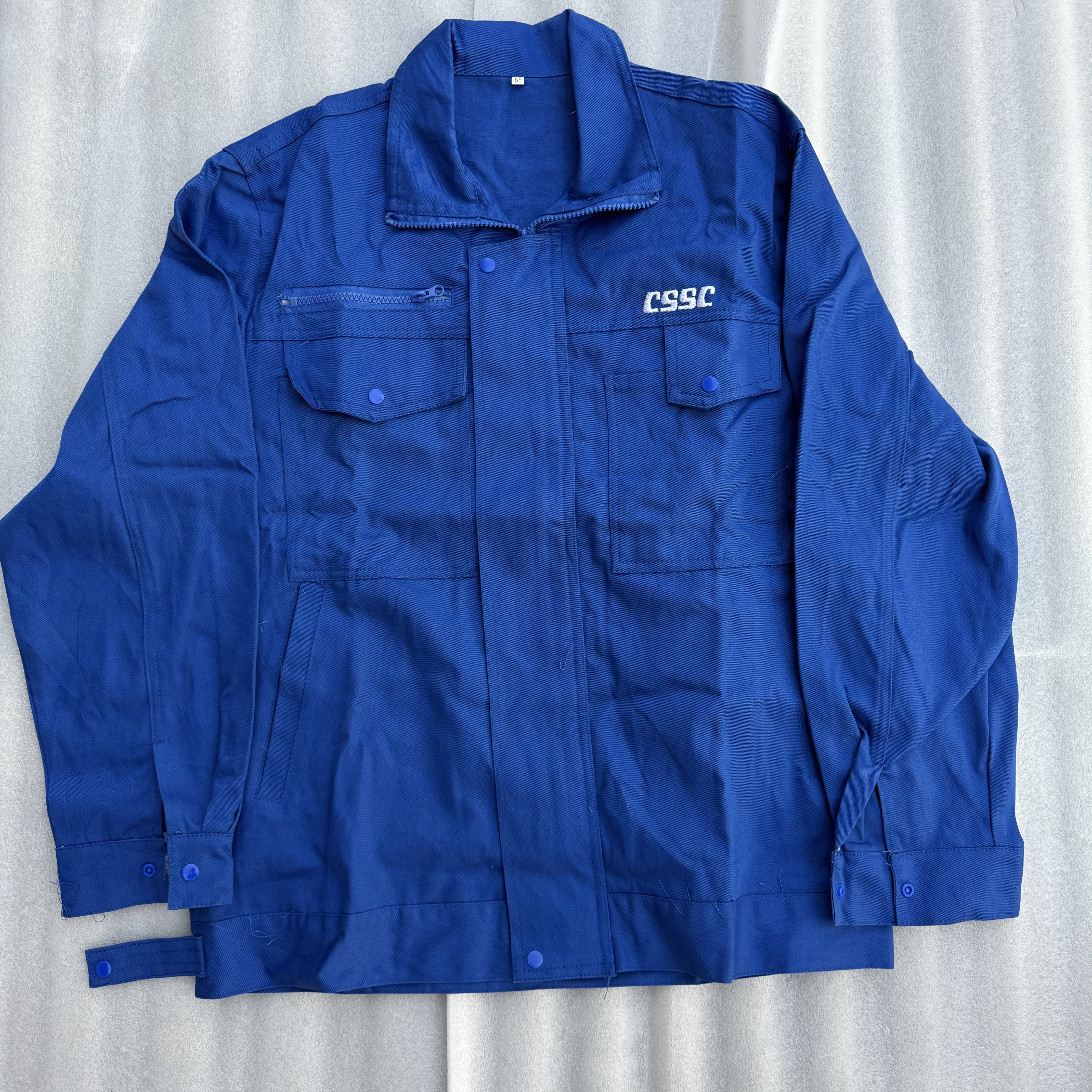 中国船舶集团CSSC吸汗春秋纯棉工作服沪东大船重工蓝套装江南造船