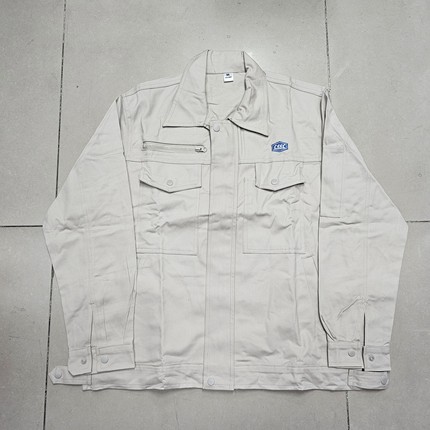 CSSC米色秋冬100%纯棉套装工作服(外高桥江南造船厂)同款打磨电焊