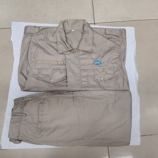 CSSC米色春秋夏款套装工作服(外高桥,江南造船厂)同款打磨喷漆