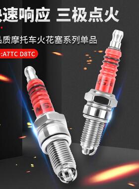 适用隆鑫万虎三轮车摩托车D8TC110/125/150/200/250火花塞D7TC火