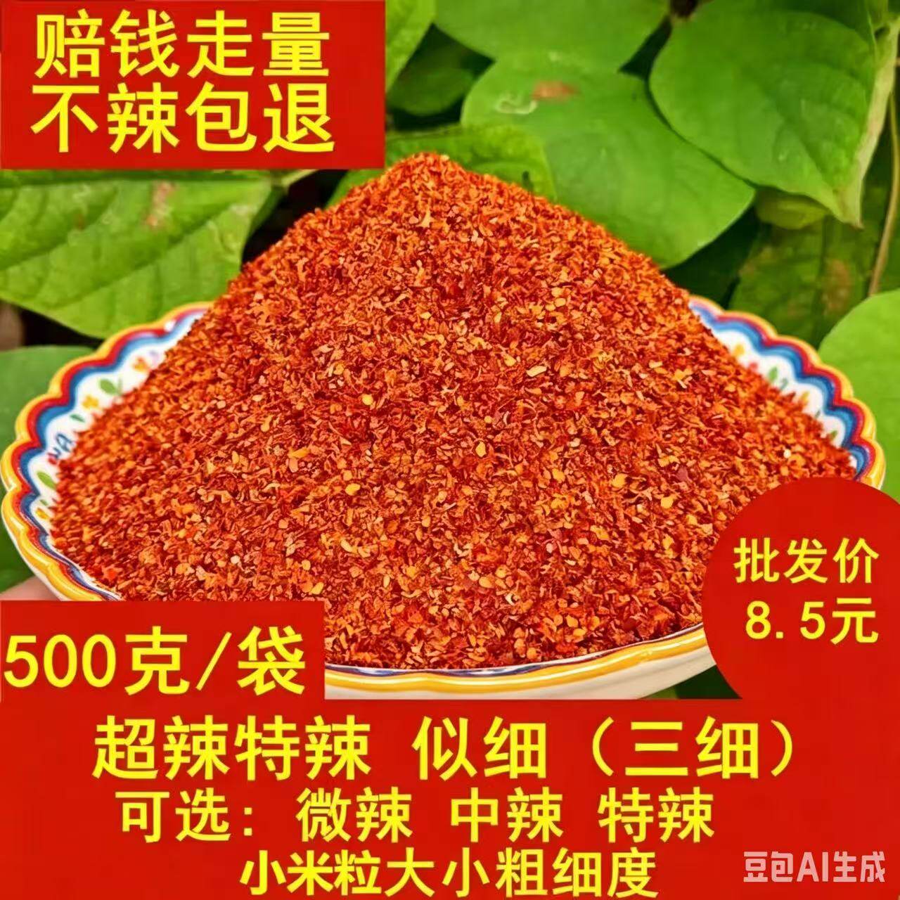 超辣特辣中辣微辣似细 三细纯辣辣椒粉料/蘸料