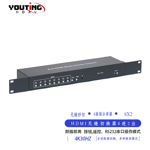 优霆8画面分割器无缝切换器8进2