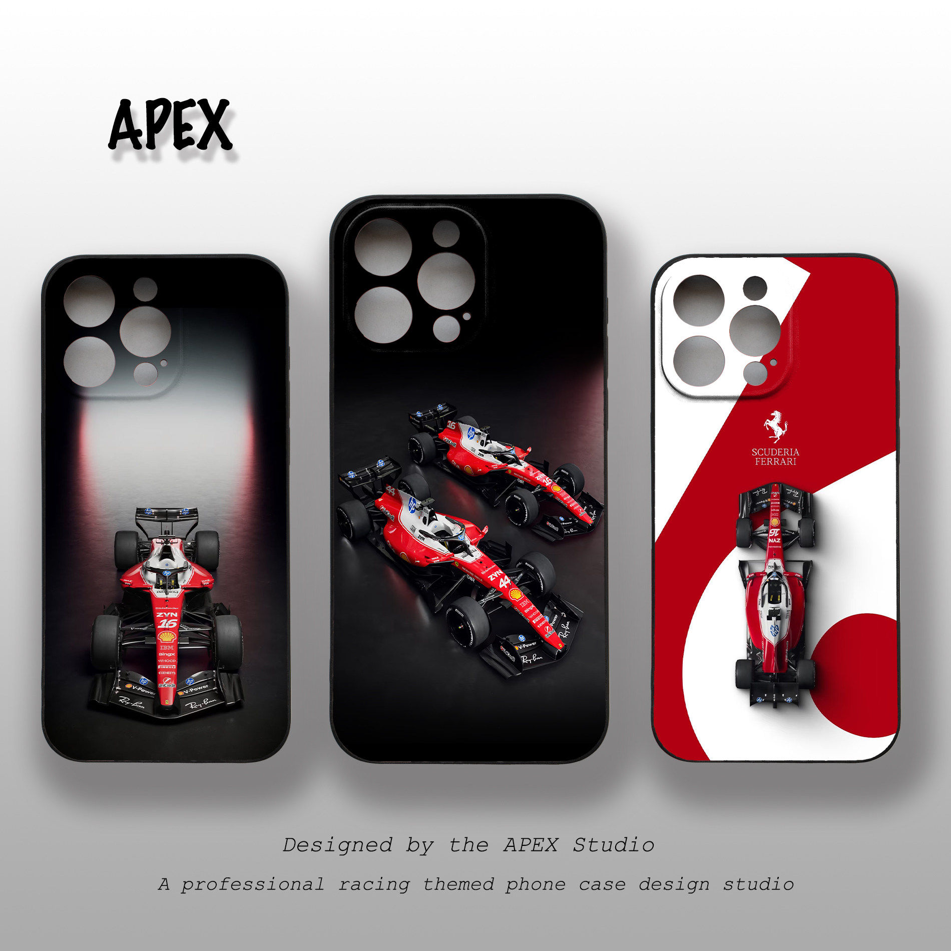 SF-26法拉利F1赛车勒克莱尔Hamilton铁佛寺周边iphone苹果华为小米oppo一加iqoo任意机型专业设计手机保护壳