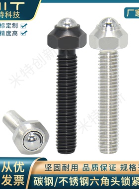 BRSM不锈钢球头型六角锁紧螺栓BRSMS头部锁紧型 限位调整螺栓螺丝