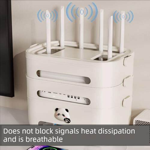 路由器盒收纳盒Wifi电视机顶盒收纳架客厅插座线隐藏组织神器