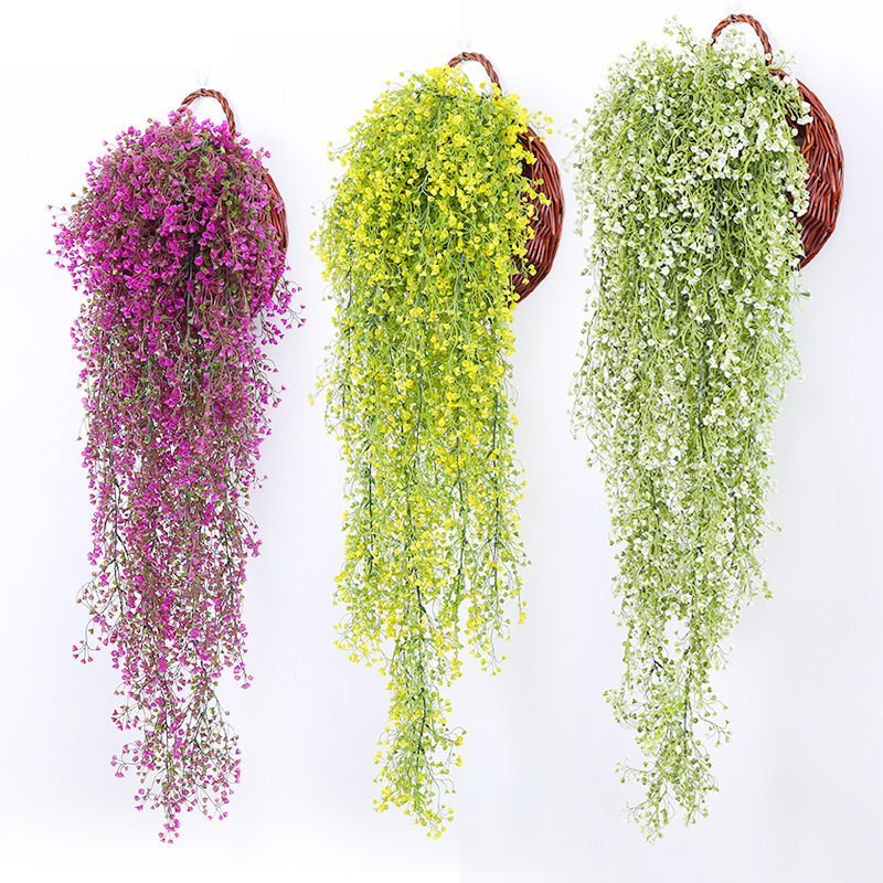 挂墙花盆插花篮墙上藤编编织墙壁吊花篮壁挂悬挂挂篮草编藤编花盆