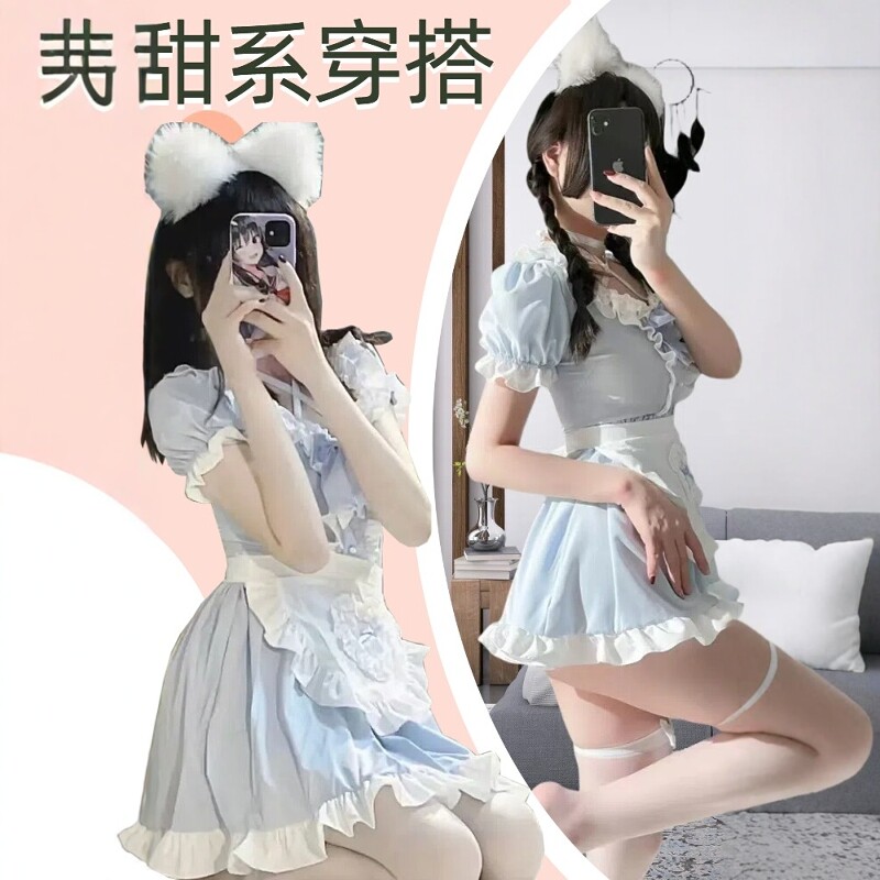 日系洛丽塔百褶连衣裙二元次大码