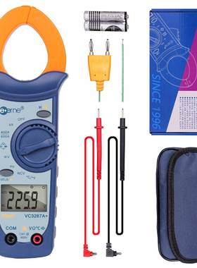 伊万厂家VC3267A+自动量程真有效值温度感应验电钳形表英文版