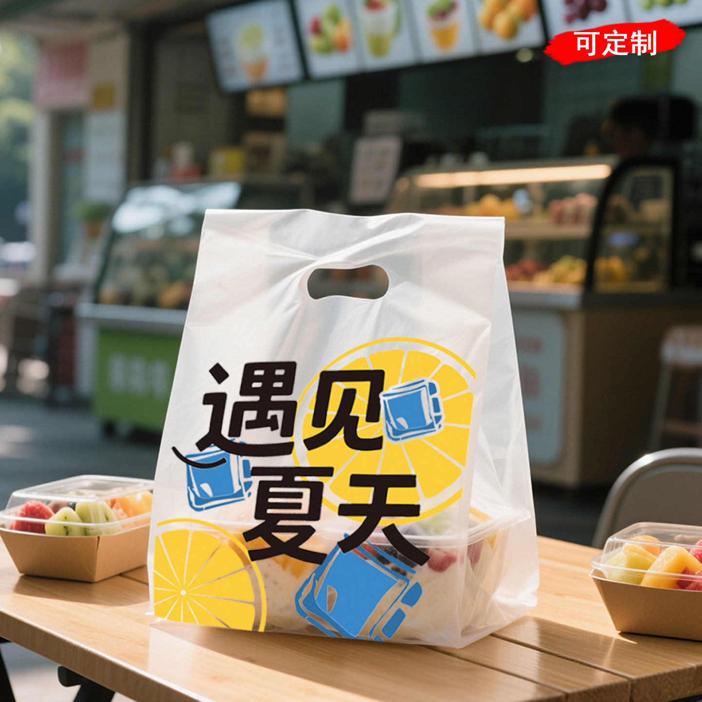 四指礼品手提袋包装袋烘焙蛋糕面包吐司甜品外卖打包袋LOGO定制