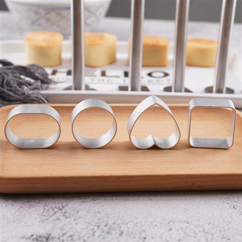 迷你凤梨酥模具一口酥磨具铝合金饼干模心形椭圆形方形烘焙慕斯圈